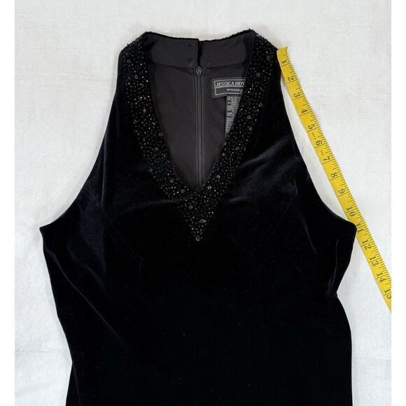 Jessica Howard Maxi Dress Women's 90's Velvet Beaded Mermaid Whimsigoth Witchy - Picture 15 of 15